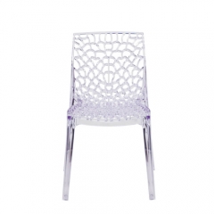Flash Furniture FH-161-APC-GG Vision Transparent Polycarbonate Outdoor / Indoor Stackable Side Chair