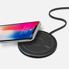 Ugreen Qi Draadloze Oplader voor iPhone 8/X/8 Plus 10 w Snelle Draadloze Opladen Pad voor Samsung galaxy S8 S9 S7 Draadloze Oplader