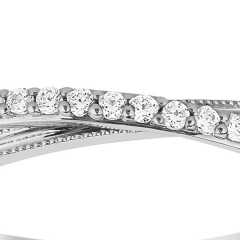 9ct White Gold 0.15 Total Carat Weight Diamond Wedding Band