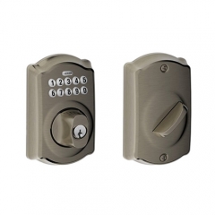 Schlage BE365VCAM619 Camelot Keypad Deadbolt, Satin Nickel