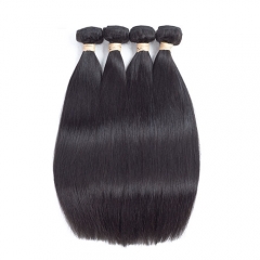 Maleisische Steil Haar Bundels Met Kant Frontale 3 stuks met Sluiting 13*4 Niet-Remy Menselijk Haar