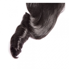 Vetersluiting Braziliaanse Losse Golf Remy Haar Natuurlijke Kleur 100% Menselijk Haar 4 ''x 4'' gratis Verzending