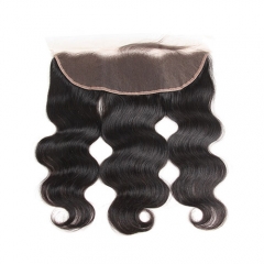 Haar 13x4 Kant Frontale Sluiting Met Bundels Braziliaanse Body Wave Menselijk Haar Bundels Met Vetersluiting niet-Remy
