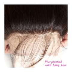 Menselijk Haar 3/4 Bundels Braziliaanse Body Wave Met sluiting Niet Remy Oor Tot Oor Kant Frontale Sluiting Met bundels