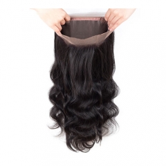 Braziliaanse Remy Body Wave 360 Merk Kant Frontale Sluiting Met Baby Haar 100% Menselijk Haar Gratis Deel pre Geplukt