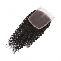 Braziliaanse Kinky Krullend Met Top Vetersluiting Remy Menselijk Haar Bundels Met Sluiting Passie Haar Stijl Natuurlijke Kleur