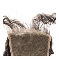 Braziliaanse Diepe Krullend Kant 4 ''x 4'' Sluitingen Maagd Menselijk Haar Knopen Gebleekte Gratis deel Stijl Medium Bruin