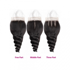 Indische Losse Golf Bundels Met Vetersluiting Niet Remy menselijk Haar Bundels Met Sluiting Met Baby Haar Gratis Midden Drie