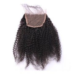 Mongoolse Afro Kinky Krullend Haar Met Sluiting 4 stks 3 Dolago Haarproducten Bundels Met Sluiting Human Hair Weave Remy