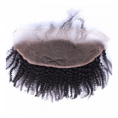 Frontale Sluiting Pre Geplukt Met Baby Haar Mongoolse Afro Kinky Krullend Remy Haar Natuurlijke Zwarte Menselijk haar Dolago