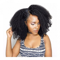 Frontale Sluiting Pre Geplukt Met Baby Haar Mongoolse Afro Kinky Krullend Remy Haar Natuurlijke Zwarte Menselijk haar Dolago