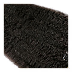 Haar Braziliaanse Remy Kinky Straight Haar Clip In Human Hair Extensions Natuurlijke Kleur 8 Stuks/set Volledige Hoofd Sets 120G